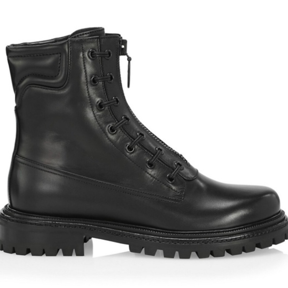 **SOLD** Aquazzura Black Leather Combat Boots